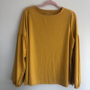 AVA & VIV soft stretchy blouse with balloon sleeve